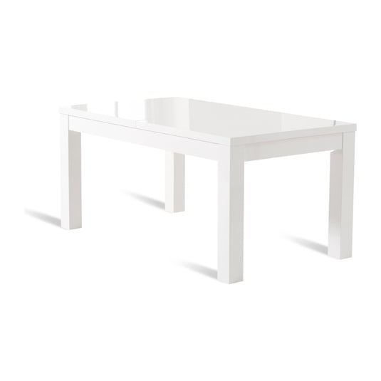 Extending Vancouver 160cm White High Gloss Dining Table