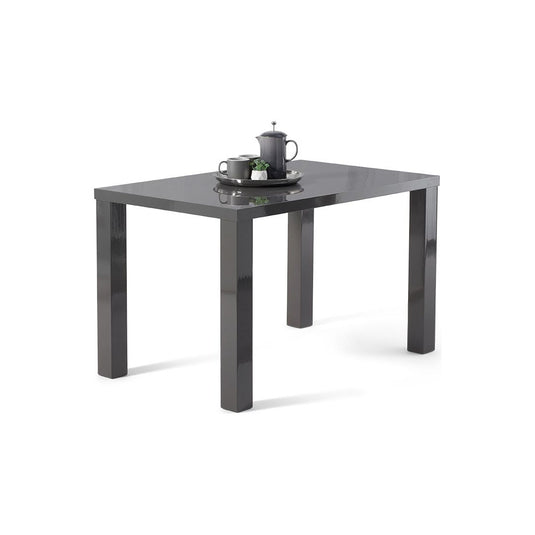 Vancouver 120cm Dark Grey High Gloss Dining Table