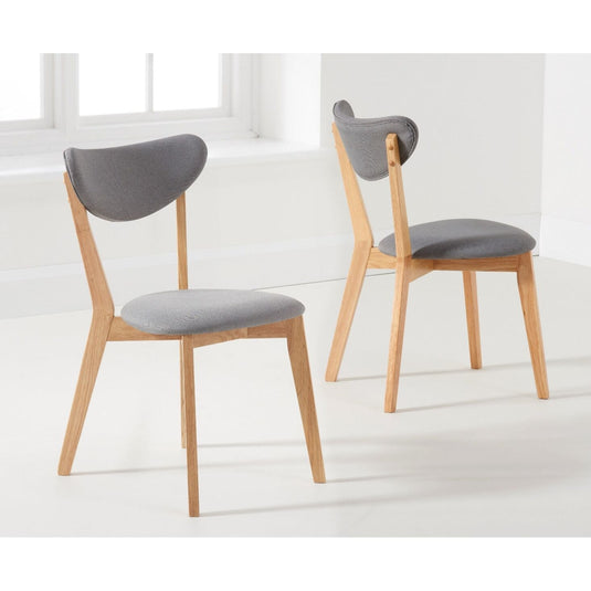 Sacha Grey and Oak Dining Chairs Dining Chairs Sacha Oak Grey