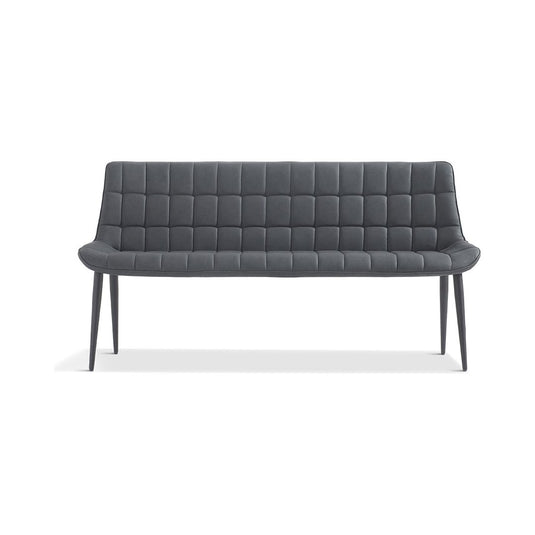 Casper Grey Faux Leather Bench
