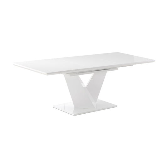 Extending Vittorio 160cm White High Gloss Dining Table