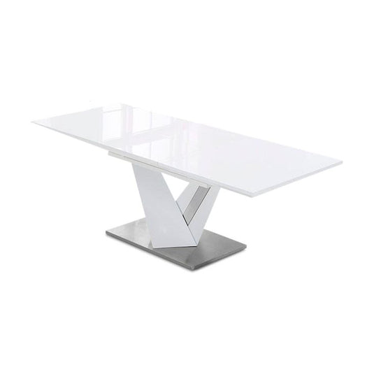 Extending Santino 160cm White High Gloss Dining Table