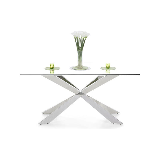 Juniper 160cm Glass Dining Table