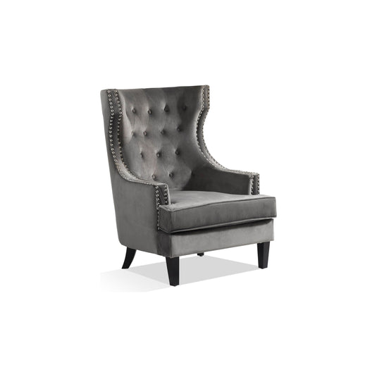 Joselyn Grey Velvet Armchair