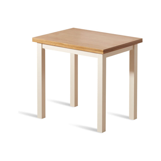 Hastings 60cm Cream and Oak Painted Extending Dining Table
