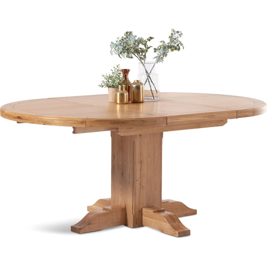 Extending Helmsley Oak Pedestal Dining Table Dining Tables Helmsley