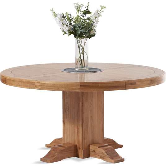 Torino 150cm Oak Round Dining Table Table Torino