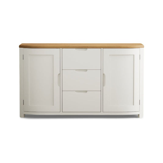 Brahms Oak and Signal White Painted Large Sideboard