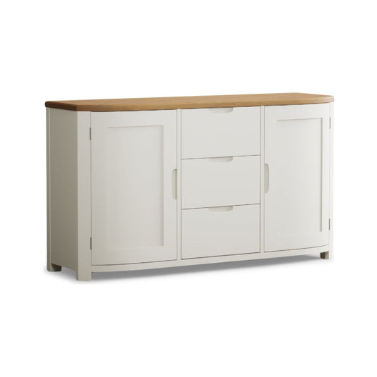 Brahms Oak and Signal White Painted Large Sideboard