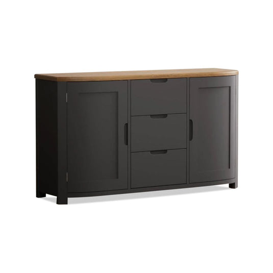 Brahms Oak and Charcoal Painted Large Sideboard