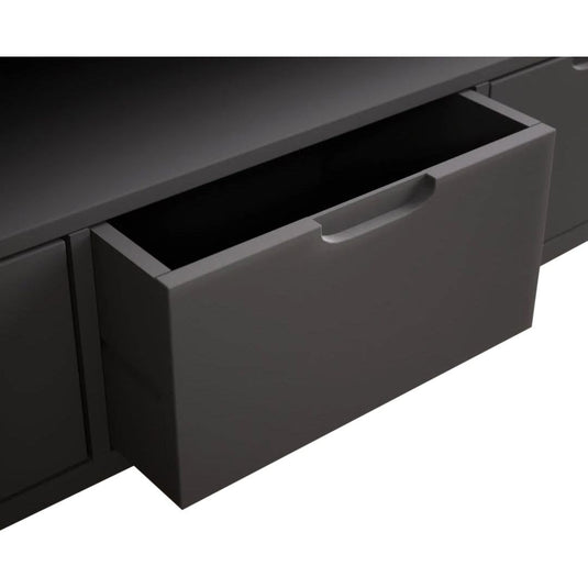 Brahms Oak and Charcoal Painted Large TV Unit