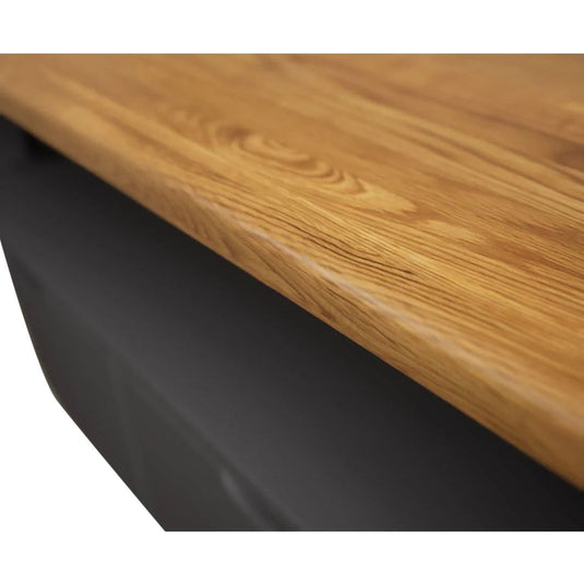 Brahms Oak and Charcoal Painted Large TV Unit