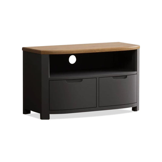 Brahms Oak and Charcoal Painted Small TV Unit