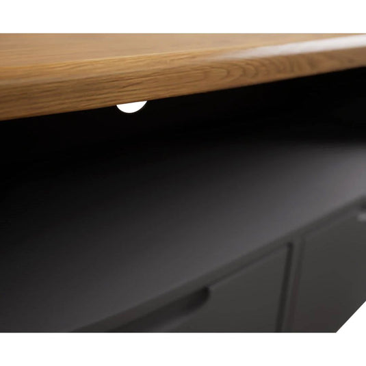 Brahms Oak and Charcoal Painted Small TV Unit
