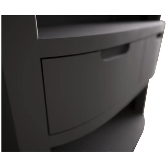 Brahms Oak and Charcoal Painted Tall Bookcase