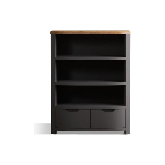 Brahms Oak and Charcoal Painted Small Bookcase