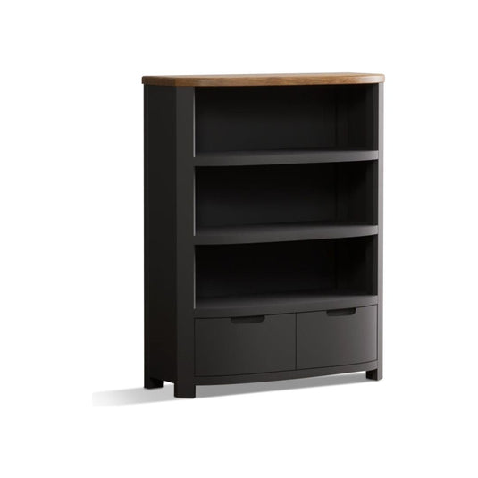Brahms Oak and Charcoal Painted Small Bookcase