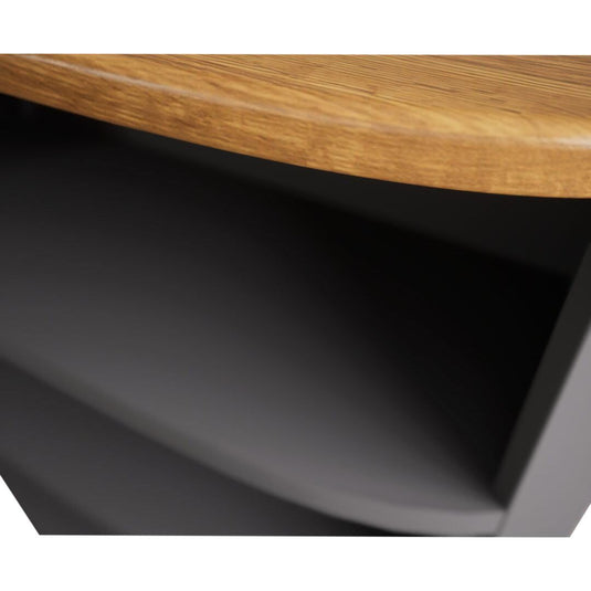 Brahms Oak and Charcoal Painted Small Bookcase