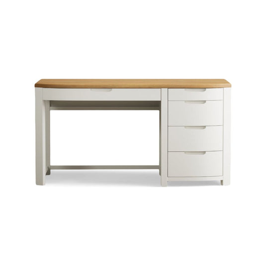 Brahms Oak and Signal White Painted Computer Desk