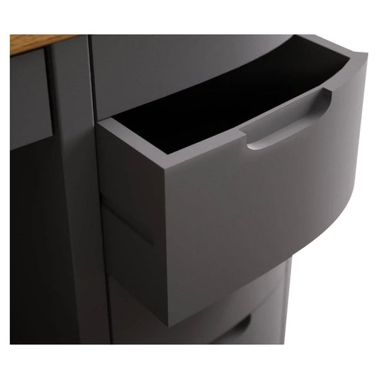 Brahms Oak and Charcoal Painted Computer Desk