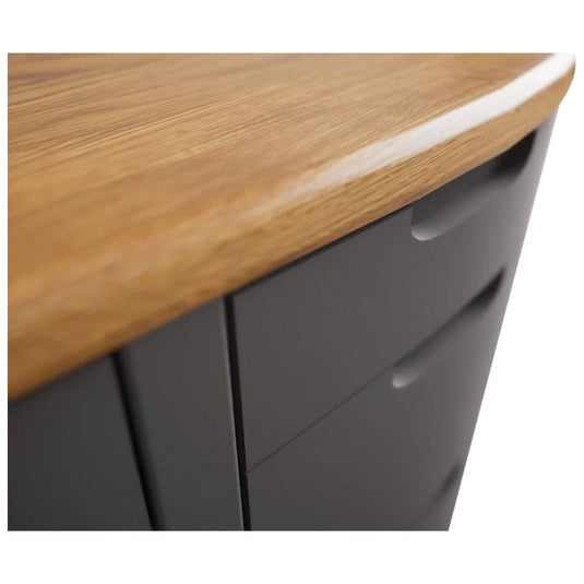 Brahms Oak and Charcoal Painted Computer Desk