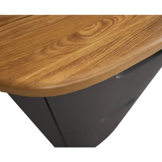Brahms Oak and Charcoal Painted 5 Drawer Tallboy