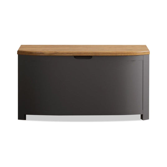 Brahms Oak and Charcoal Painted Blanket Box