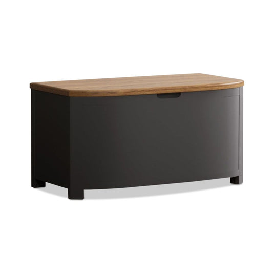 Brahms Oak and Charcoal Painted Blanket Box