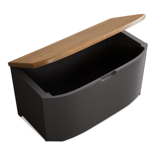 Brahms Oak and Charcoal Painted Blanket Box