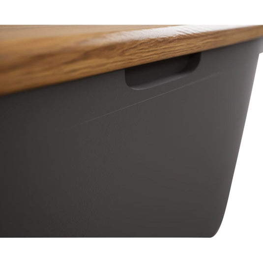 Brahms Oak and Charcoal Painted Blanket Box
