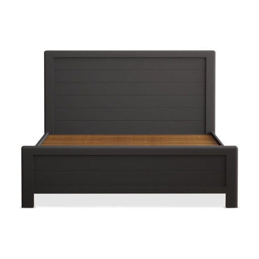 Brahms Oak and Charcoal Painted Double Bed