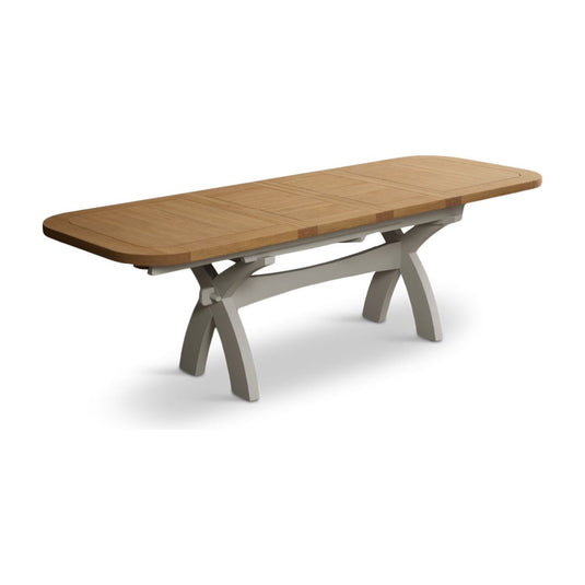 Extending Stoneleigh 180cm Oak and Signal White Painted Dining Table