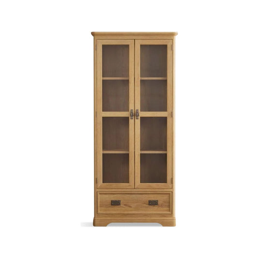 Ashton Solid Oak Glazed Display Cabinet
