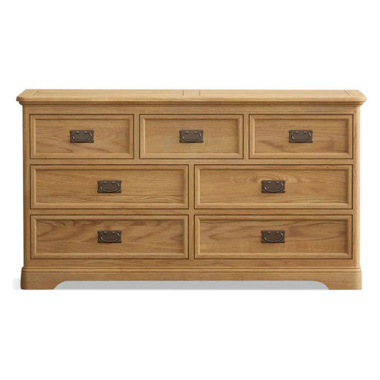 Ashton Solid Oak Wide Chest Of Drawers