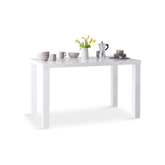 Vancouver 160cm White High Gloss Dining Table