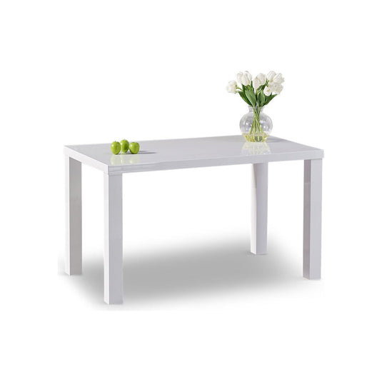 Vancouver 160cm White High Gloss Dining Table