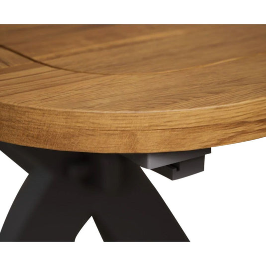 Extending Stoneleigh 180cm Oak and Charcoal Grey Painted Dining Table