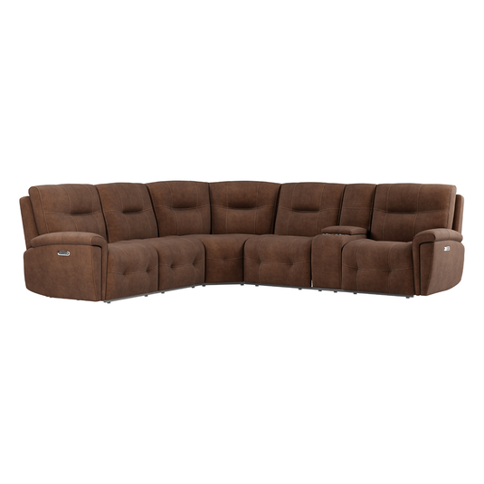 Sherwood Dark Brown Faux Leather Right Hand Facing Reclining Corner Sofa