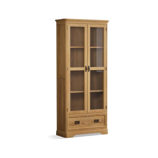 Ashton Solid Oak Glazed Display Cabinet