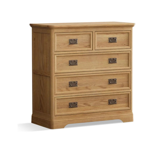 Ashton Solid Oak 2 Over 3 Chest of drawers