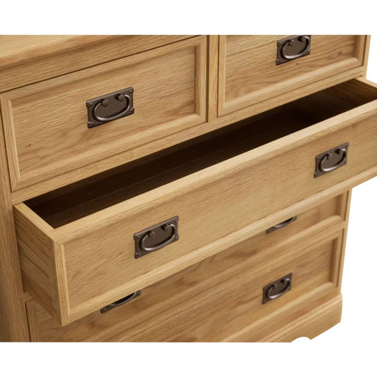 Ashton Solid Oak 2 Over 3 Chest of drawers