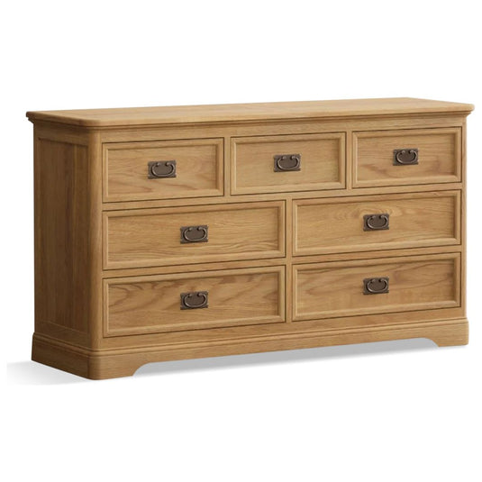 Ashton Solid Oak Wide Chest Of Drawers