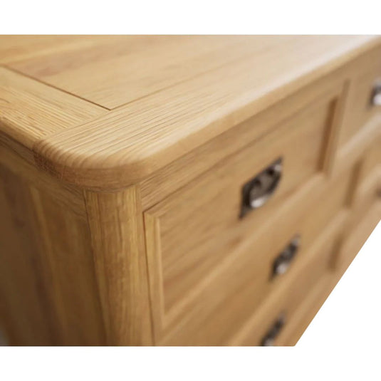 Ashton Solid Oak Wide Chest Of Drawers