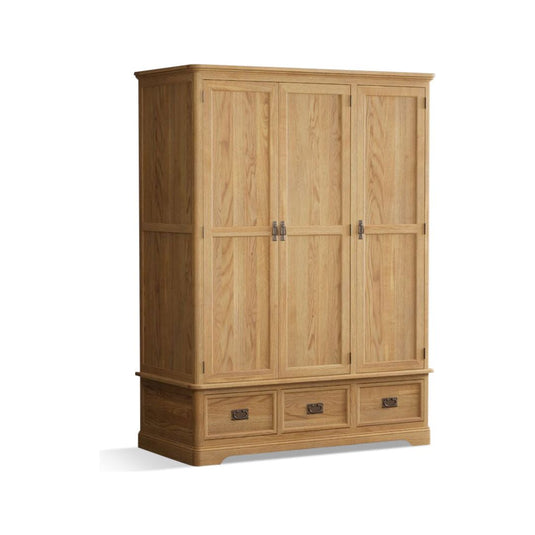 Ashton Solid Oak Triple Wardrobe