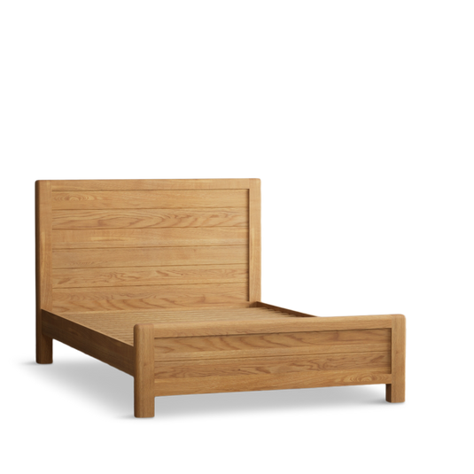 Matlock Curved Solid Oak Double Bed