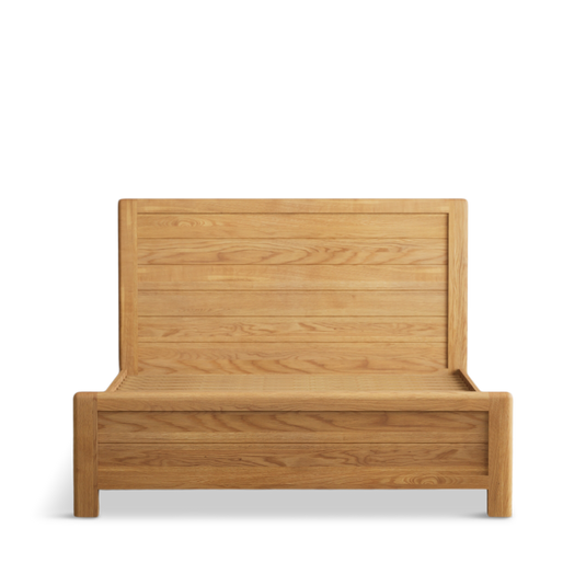 Matlock Curved Solid Oak King Size Bed