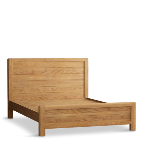 Matlock Curved Solid Oak King Size Bed