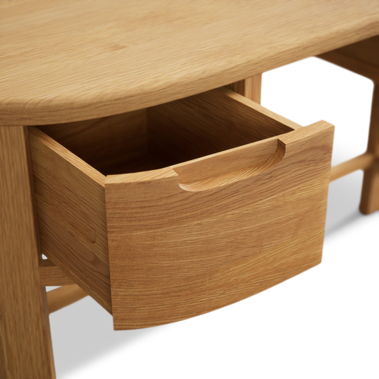 Matlock Curved Solid Oak Dressing Table Set