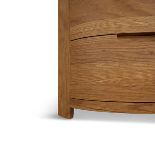 Matlock Curved Solid Oak 2 Over 3 Chest of Drawers