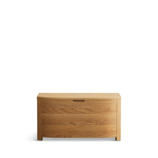 Matlock Curved Solid Oak Blanket Box
